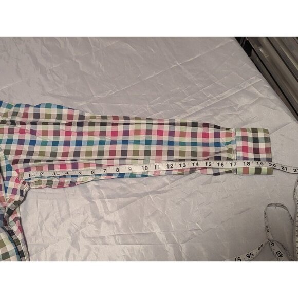 Mens Shirt Long Sleeve Flip Cuff Squares Robert Graham Button Down Shirt Size L - Picture 14 of 15